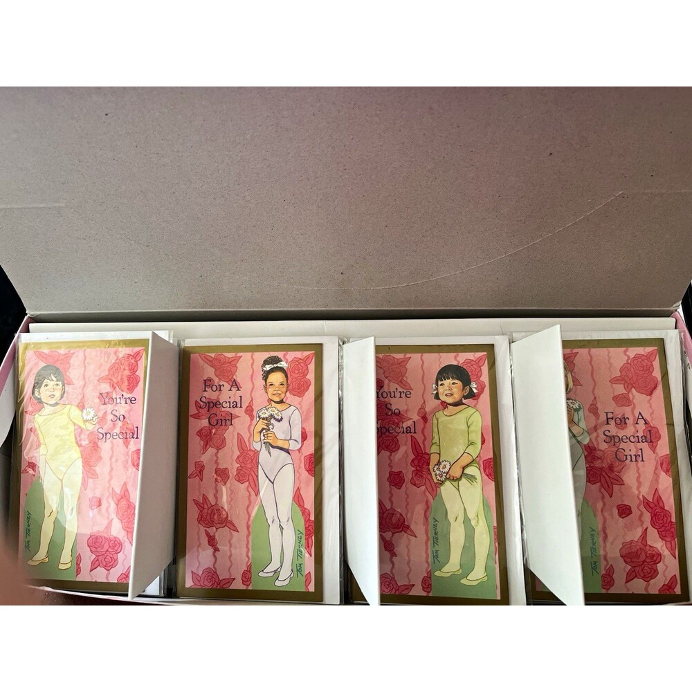 B. Shackman/ Tom Tierney 1995 Paper Doll Greeting Cards Set, Uncut Sealed 12 ct